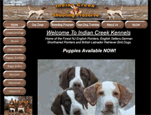 Tablet Screenshot of indiancreekkennels.com